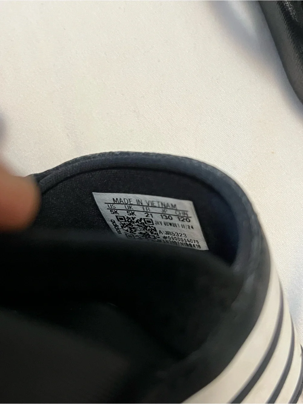 adidas Black and White Slide Sandals for Kids